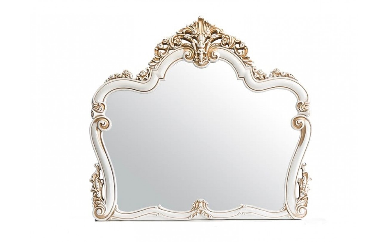 зеркало Флоренция белый перламутр глянец