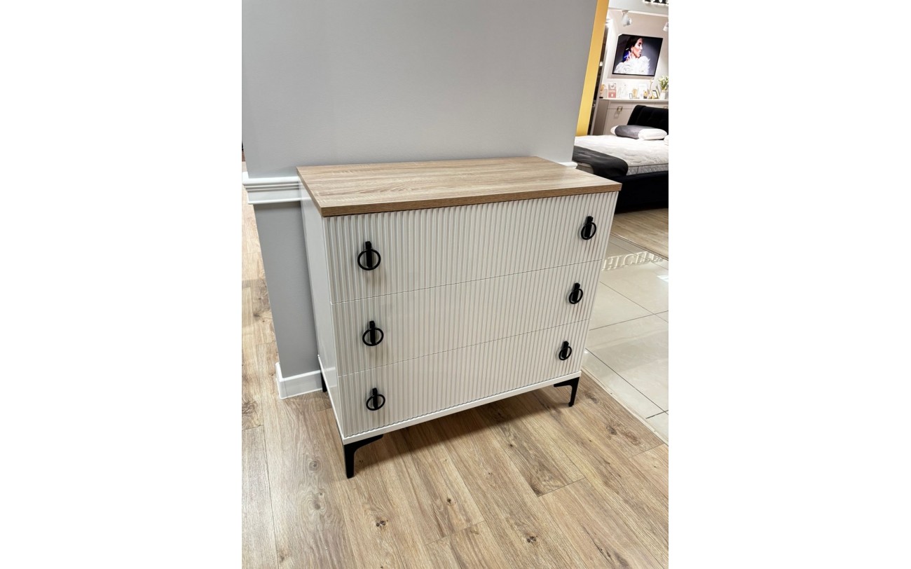 Комод Стелла 3 ящика белый