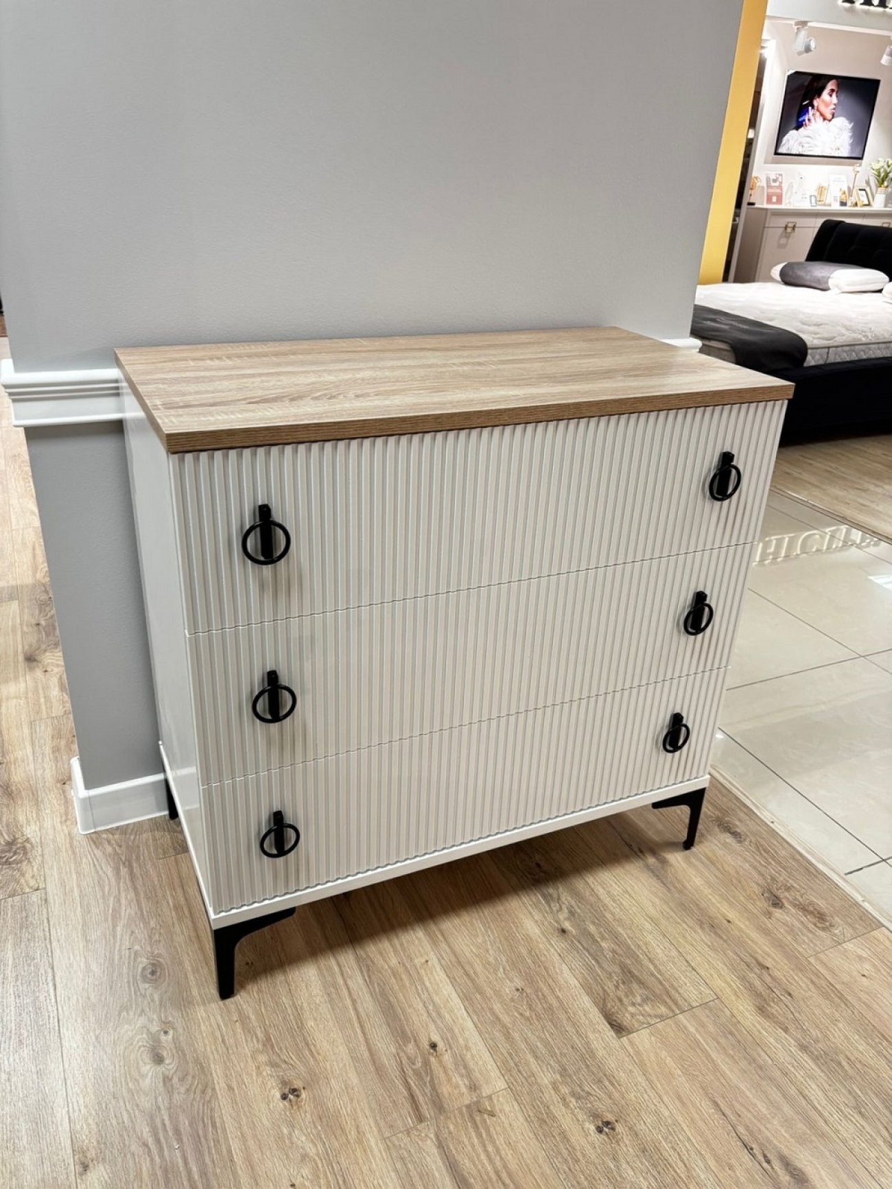 Комод Стелла 3 ящика белый