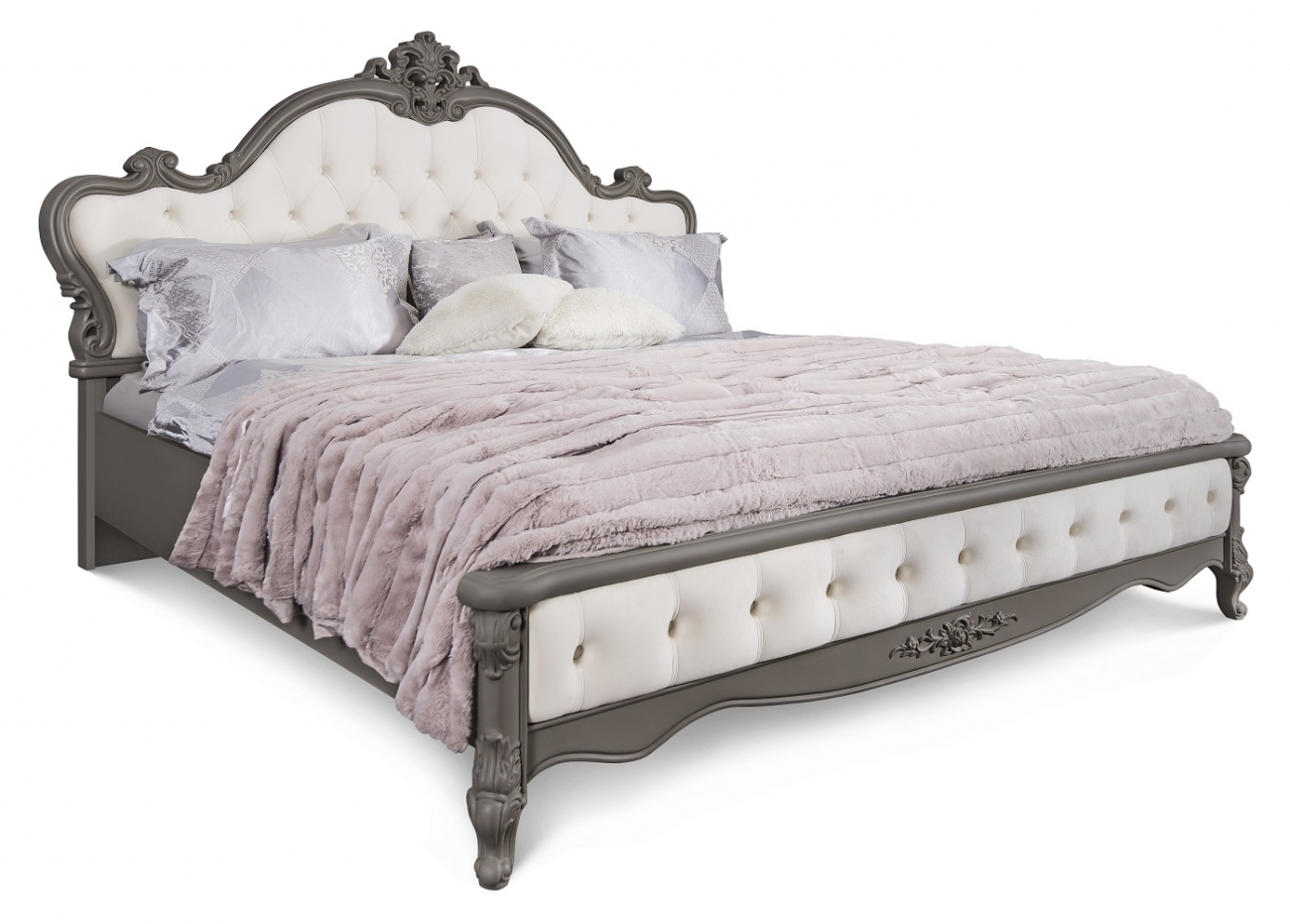 Ящик с подъемным механизмом Мишель Лайт 180x200 см серый